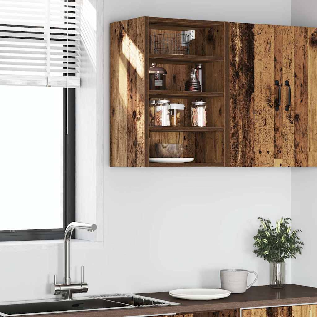 vidaXL Hangkast 40x29,5x60 cm bewerkt hout oud houtkleurig