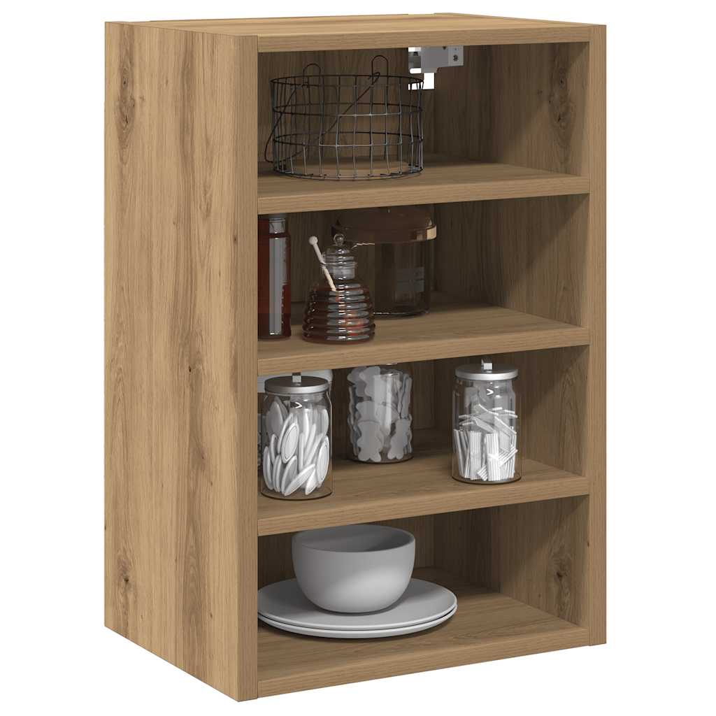 vidaXL Hangkast Riga 40x29,5x60 cm bewerkt hout artisanaal eikenkleur afbeelding