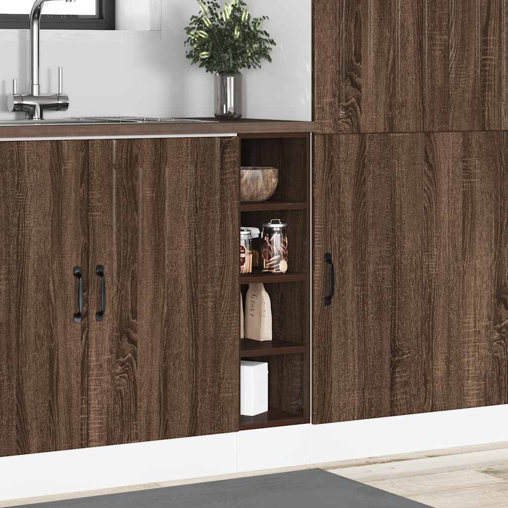 vidaXL Onderkast Riga 20x44,5x81,5 cm bewerkt hout bruin eikenkleur afbeelding