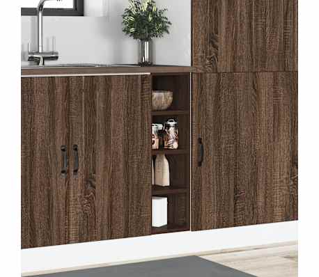 vidaXL virtuves skapītis, "Riga", brūna ozola, 20x44,5x81,5 cm