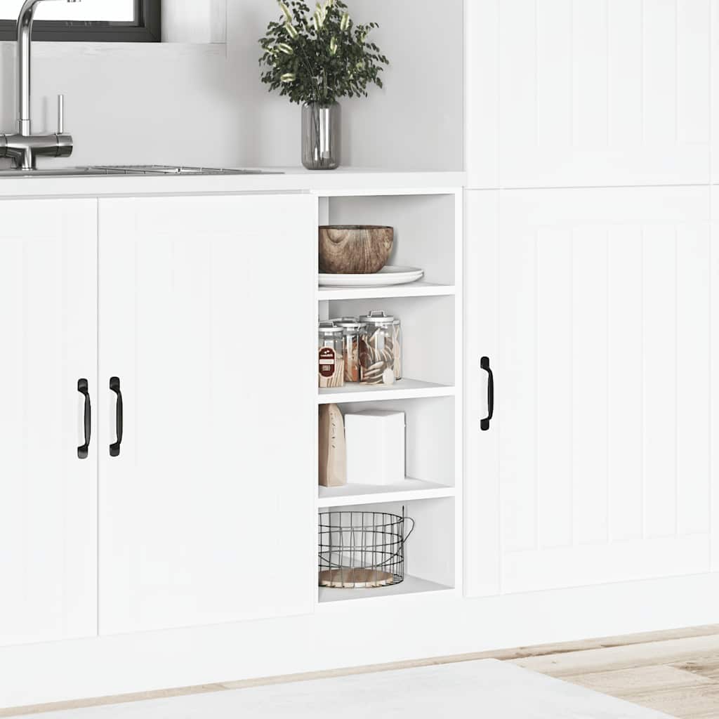 vidaXL Onderkast Riga 30x44,5x81,5 cm bewerkt hout wit afbeelding
