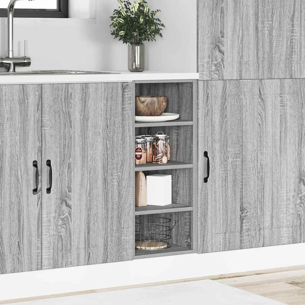 vidaXL Onderkast Riga 30x44,5x81,5cm bewerkt hout grijs sonoma eikenkleurig afbeelding