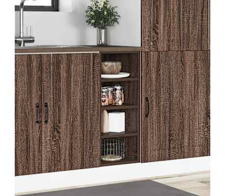 vidaXL Meuble bas "Riga" Ch&ecirc;ne brun 30&nbsp;x&nbsp;44,5&nbsp;x&nbsp;81,5&nbsp;cm Bois d'ing&eacute;nierie