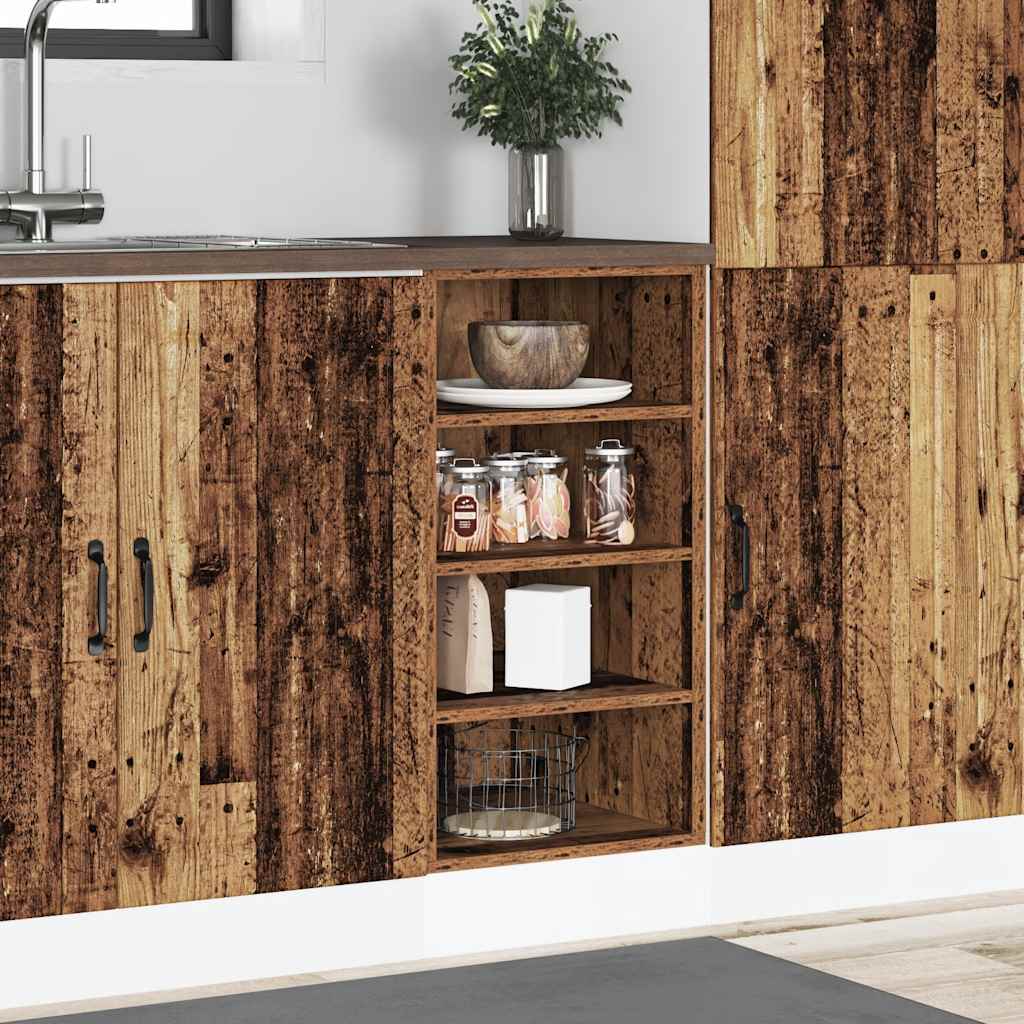 vidaXL Onderkast Riga 40x44,5x81,5 cm bewerkt hout oud houtkleurig afbeelding