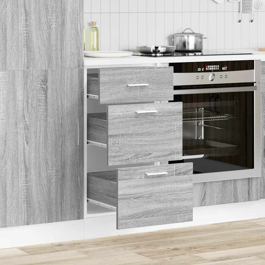 vidaXL Onderkast Lyon 40x46x81,5 cm bewerkt hout grijs sonoma eikenkleurig afbeelding