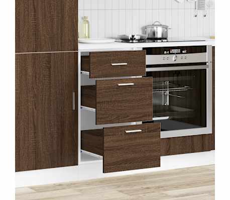 vidaXL Meuble bas "Lyon" Ch&ecirc;ne brun 40 x 46 x 81,5 cm Bois d'ing&eacute;nierie