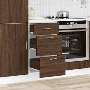 vidaXL Meuble bas "Lyon" Ch&ecirc;ne brun 40 x 46 x 81,5 cm Bois d'ing&eacute;nierie