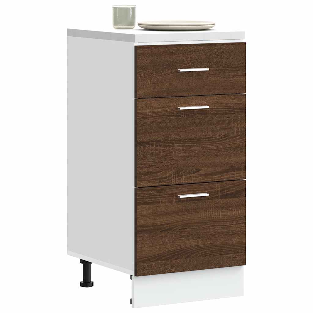 vidaXL Dulap inferior “Lyon” Stejar maro 40x46x81,5 cm Lemn prelucrat