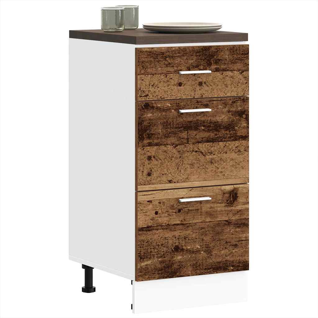 vidaXL Dulap inferior “Lyon” Lemn vechi 40x46x81,5 cm Lemn prelucrat
