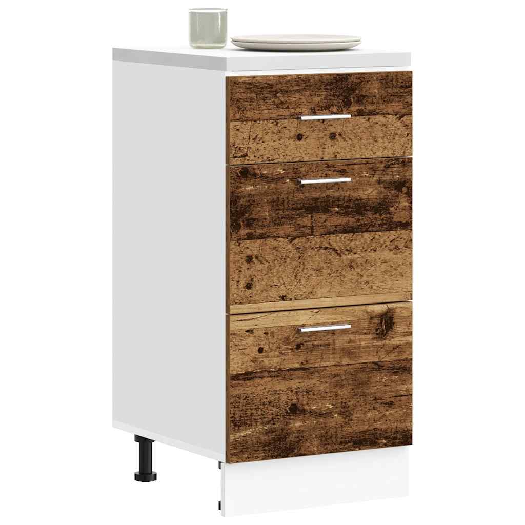 vidaXL Dulap inferior “Lyon” Lemn vechi 40x46x81,5 cm Lemn prelucrat
