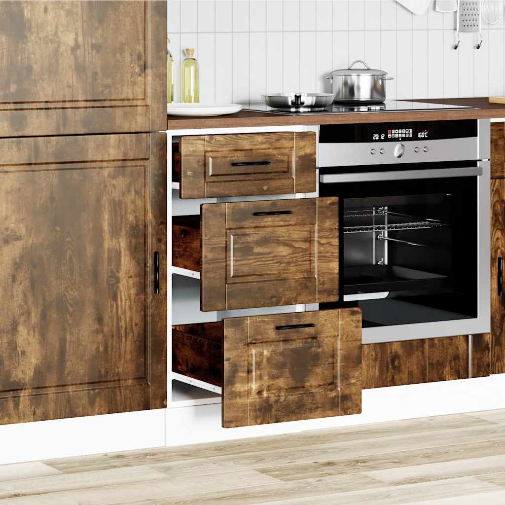 vidaXL Keuken onderkast Porto bewerkt hout gerookt eikenkleurig afbeelding
