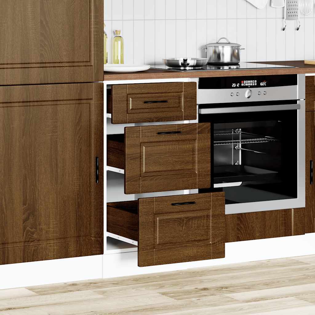 vidaXL Keuken onderkast Porto bewerkt hout bruin eikenkleur afbeelding