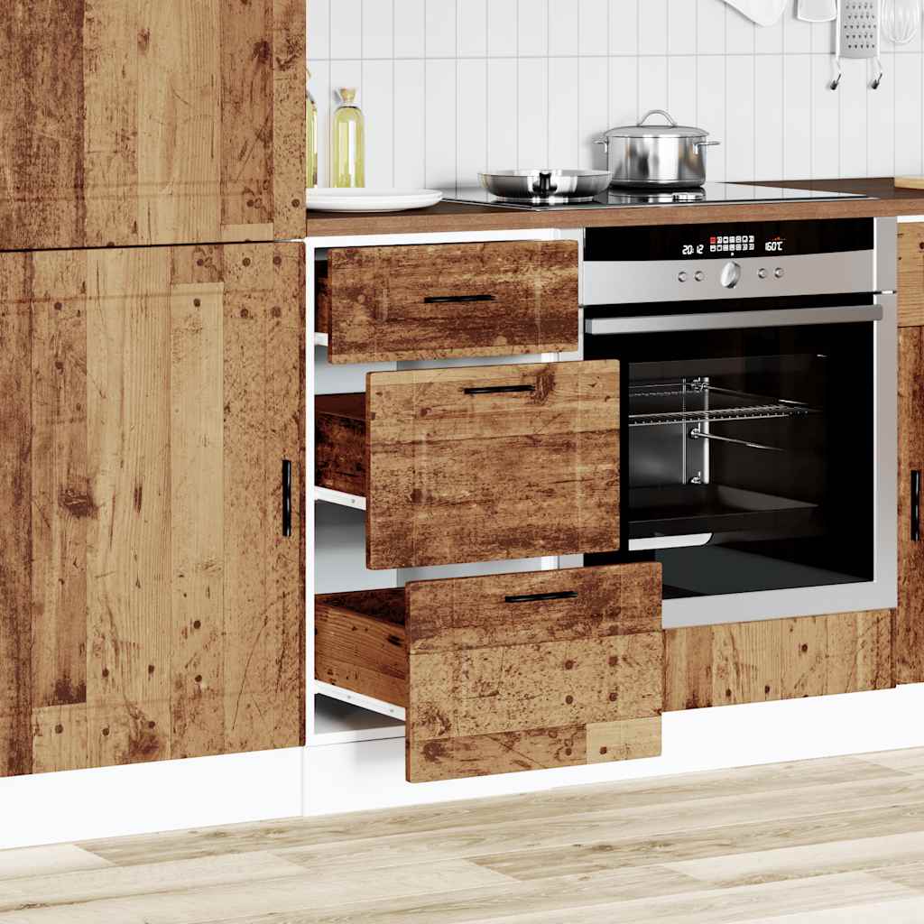 vidaXL Keuken onderkast Porto bewerkt hout oud houtkleurig afbeelding