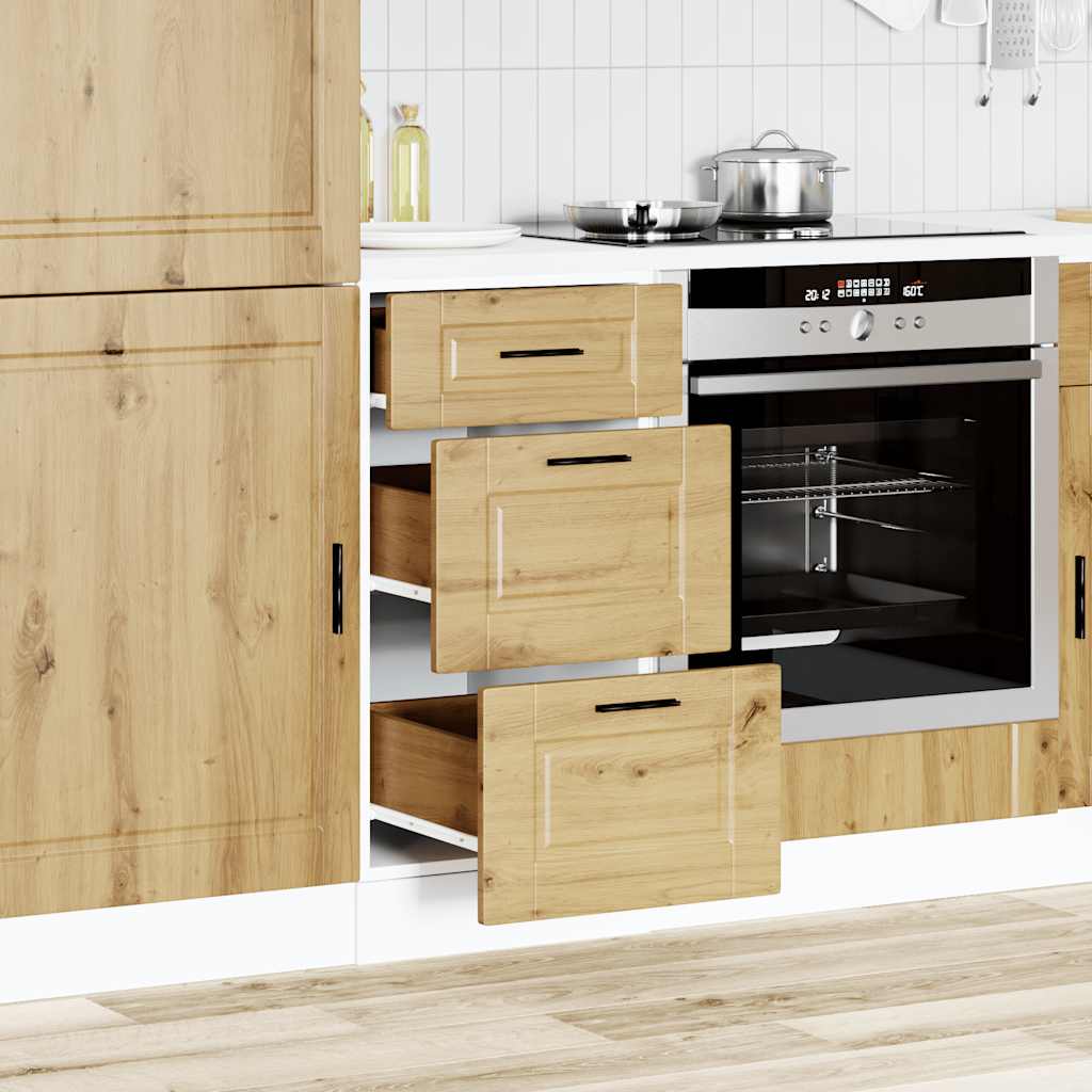 vidaXL Keuken onderkast Porto bewerkt hout artisanaal eikenkleur afbeelding