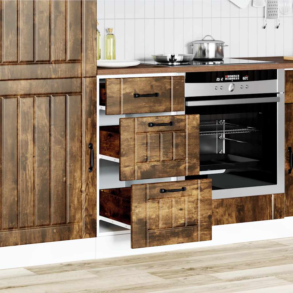 vidaXL Keuken onderkast Lucca bewerkt hout gerookt eikenkleurig afbeelding