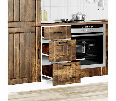 vidaXL Kitchen Base Cabinet Lucca Smoked Oak Engineered Wood