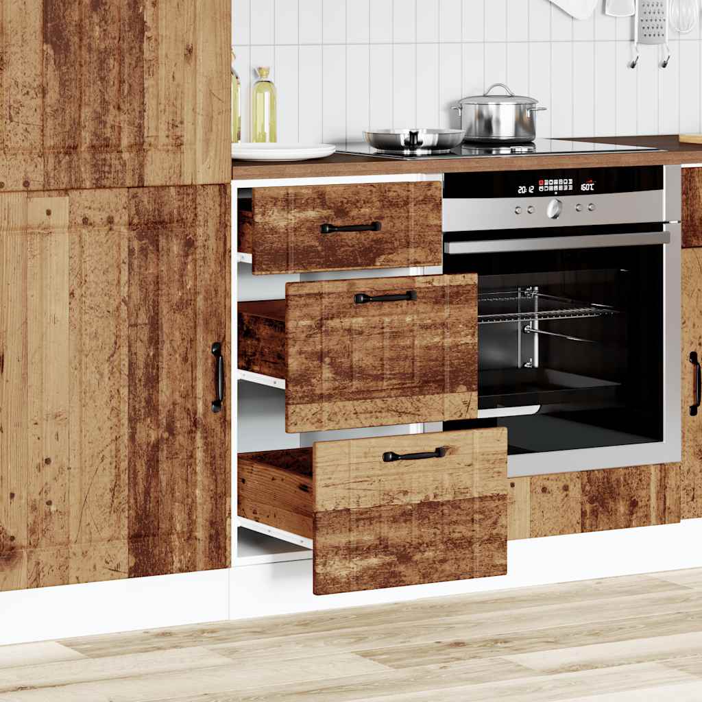 vidaXL Keuken onderkast Lucca bewerkt hout oud houtkleurig afbeelding