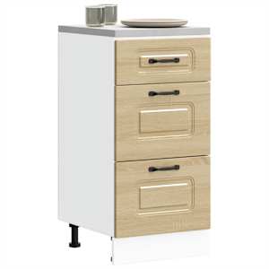 Kuhinjska spodnja omarica "Kalmar" visok sijaj bela inženirski les