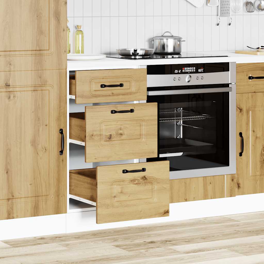 vidaXL Onderkast Kalmar bewerkt hout artisanaal eikenkleur, foto 2