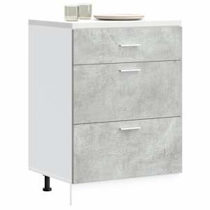 Kuhinjska osnovna omarica “Lyon” betonsko siv inženirski les