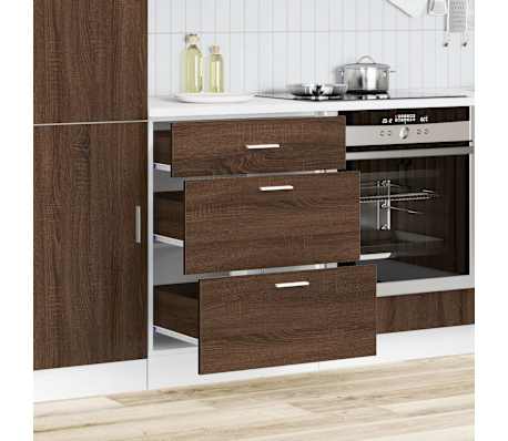 vidaXL Kitchen Base Cabinet Lyon Brown Oak Engineered Wood