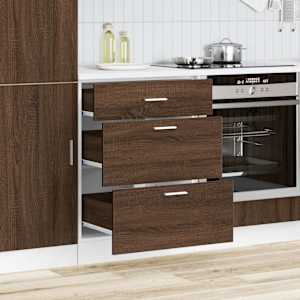 vidaXL Kitchen Base Cabinet Lyon Brown Oak Engineered Wood