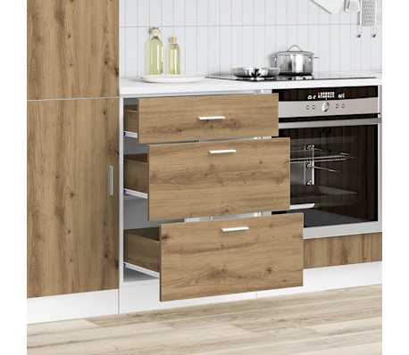 vidaXL Armoire de cuisine "Lyon" ch&ecirc;ne artisanal bois d'ing&eacute;nierie