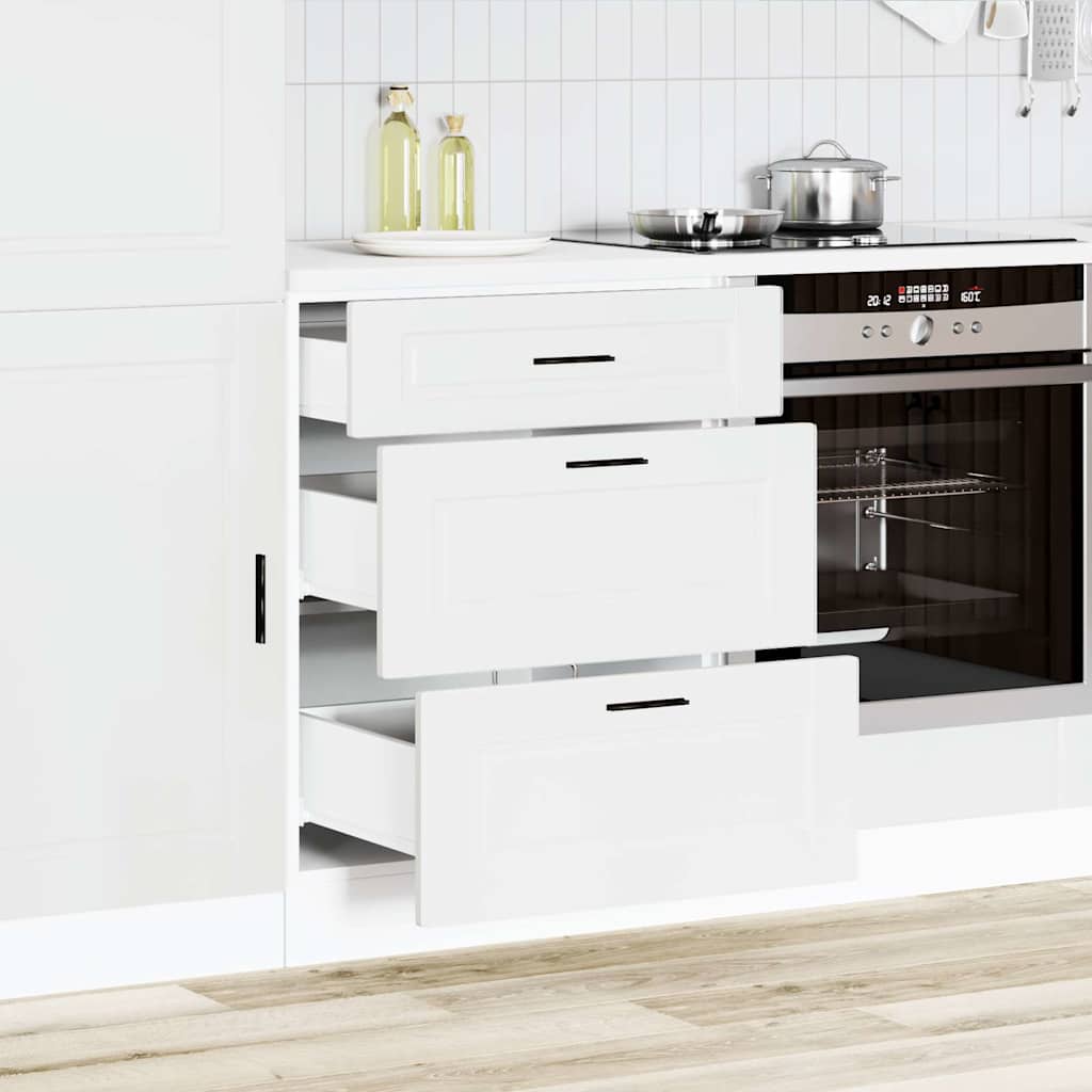 vidaXL Keuken onderkast Porto bewerkt hout wit