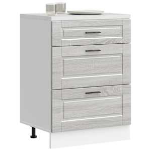 Kuhinjska osnovna omarica Porto siva sonoma inženirski les