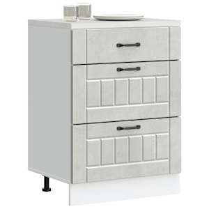 Kuhinjska osnovna omarica Lucca betonsko siv inženirski les