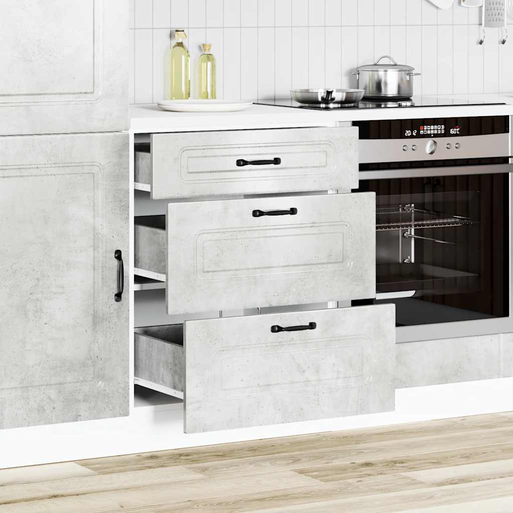 vidaXL Keuken onderkast Kalmar bewerkt hout betongrijs afbeelding