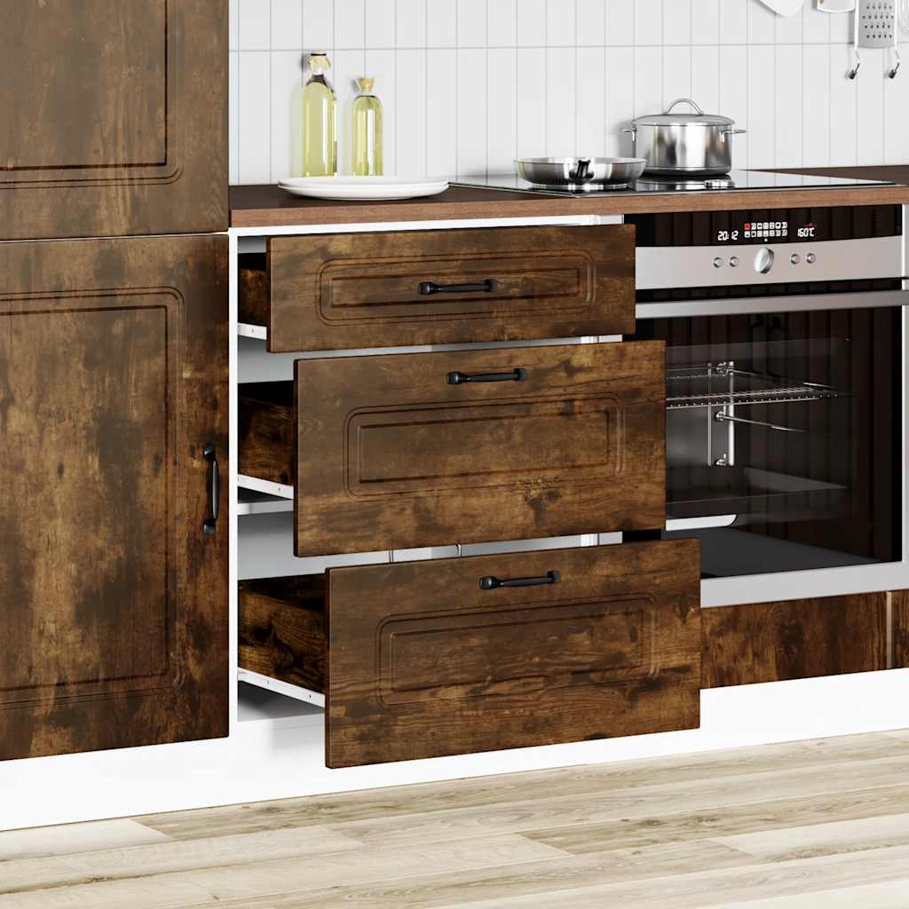 vidaXL Keuken onderkast Kalmar bewerkt hout gerookt eikenkleurig afbeelding