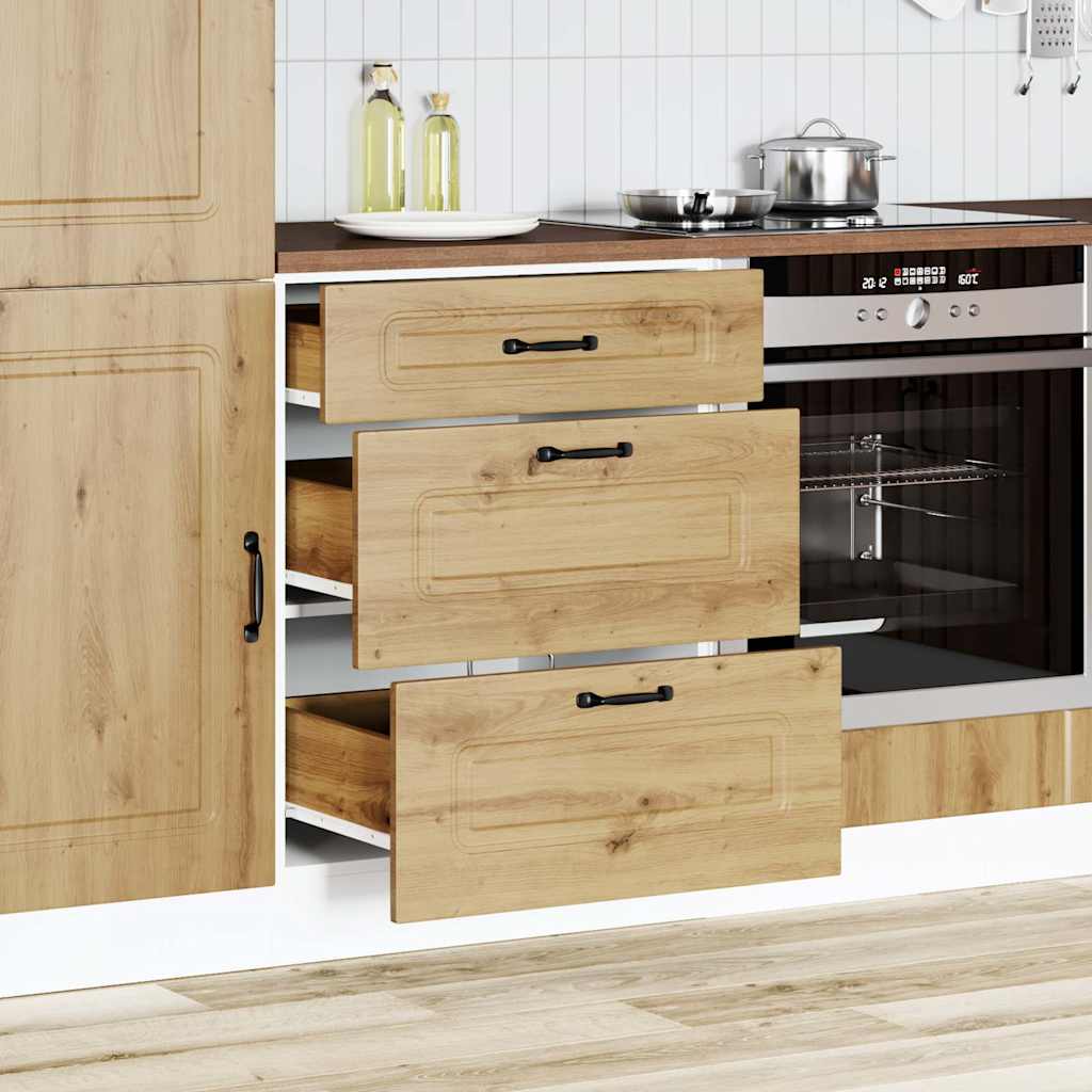 vidaXL Keuken onderkast Kalmar bewerkt hout artisanaal eikenkleur afbeelding