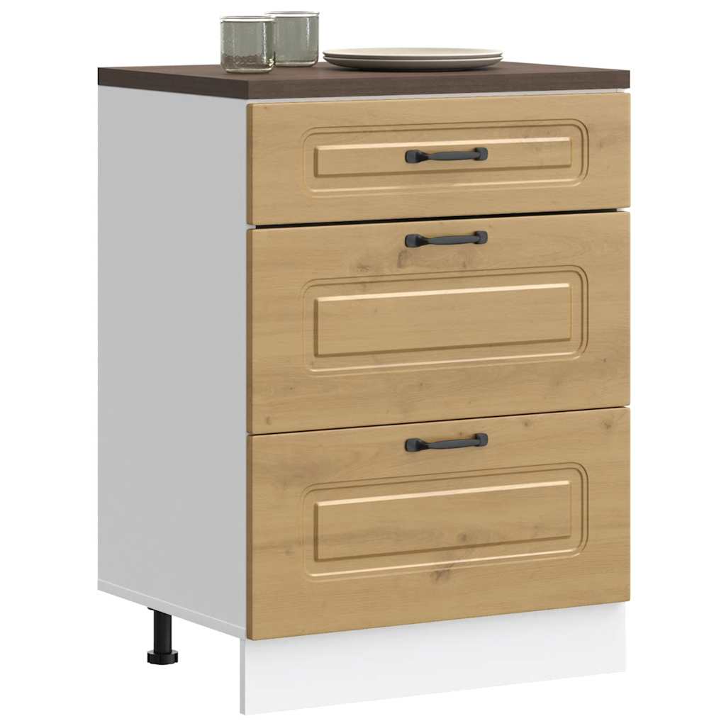 vidaXL Dulap de bază de bucătărie „Kalmar” stejar artizanal lemn