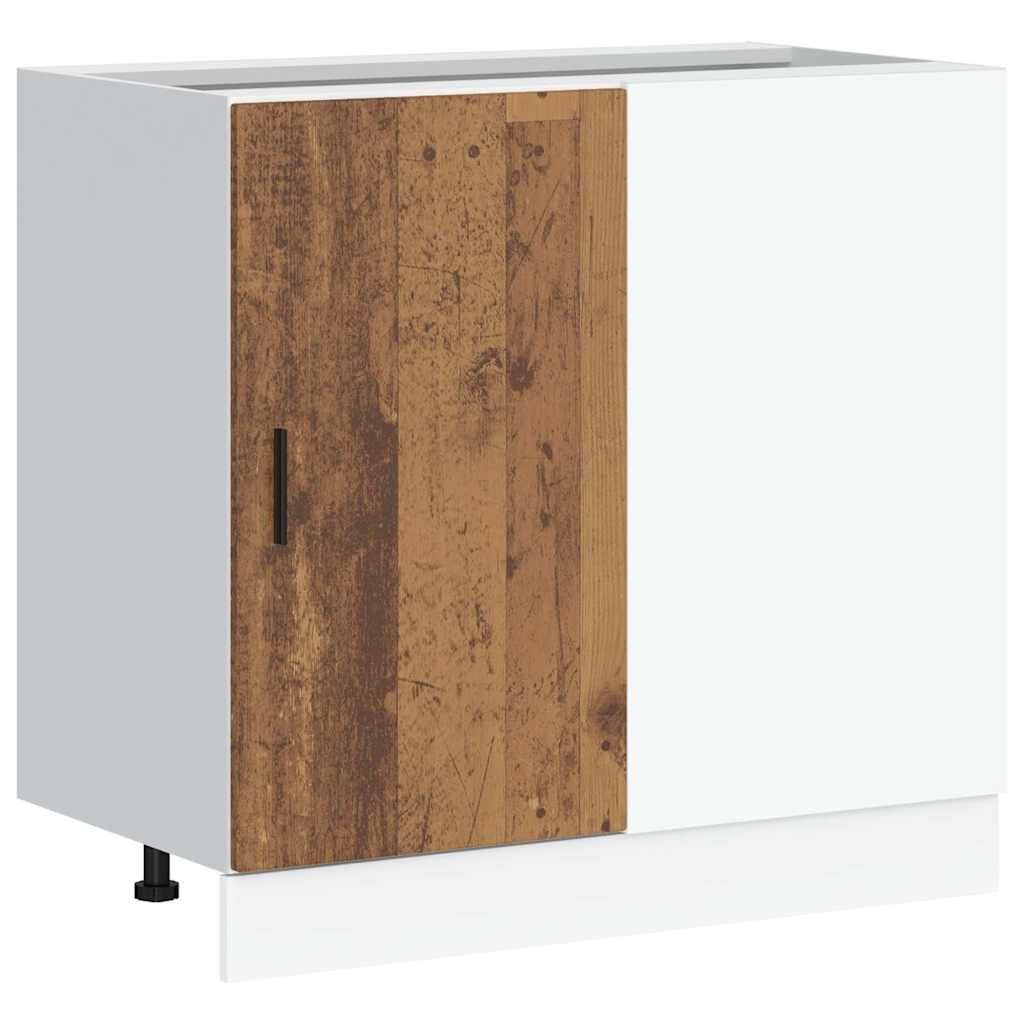 vidaXL Skříňka pod umyvadlo old wood kompozitní dřevo