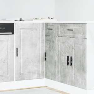 Kuhinjska osnovna omarica Porto betonsko siv inženirski les