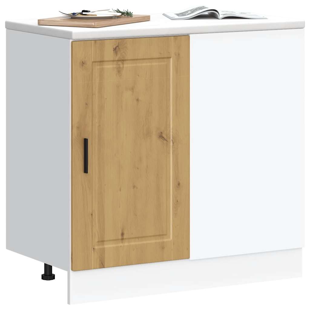 vidaXL Keuken onderkast Porto bewerkt hout artisanaal eikenkleur afbeelding
