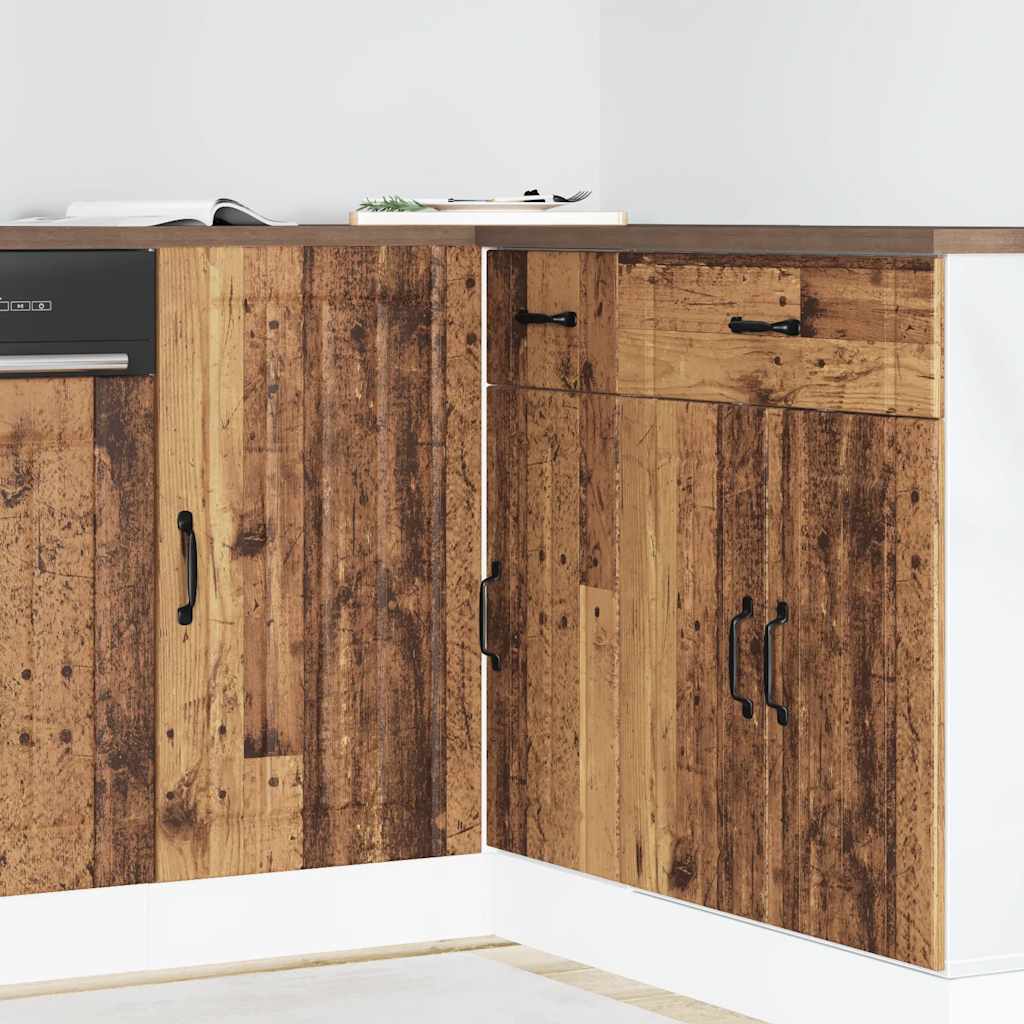 vidaXL Spülenunterschrank Lucca Altholz-Optik Holzwerkstoff