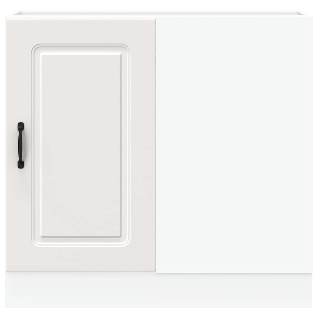 Mueble bajo de cocina Kalmar madera de ingeniería blanca 4
