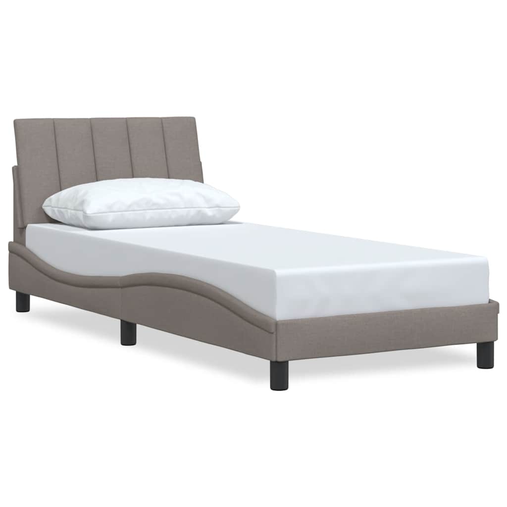 vidaXL Rám postele bez matrací taupe 80x200 cm textil