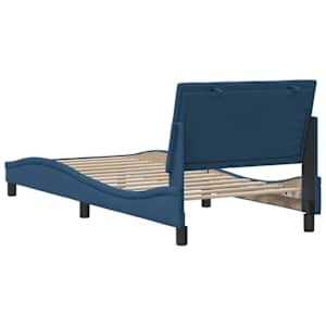 Rám postele bez matrací Hanko modrá 80x200 cm textil - obrázek 9