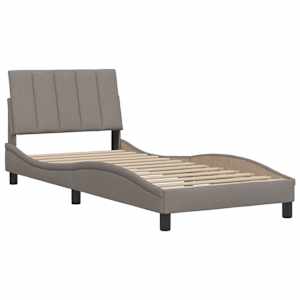 Rám postele bez matrací Hanko taupe 90x190 cm textil - obrázek 4