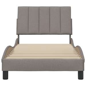 Rám postele bez matrací Hanko taupe 90x190 cm textil - obrázek 5
