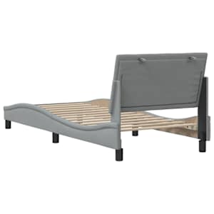 Rám postele bez matrace Hanko světle šedý 90 x 200 cm textil - obrázek 9