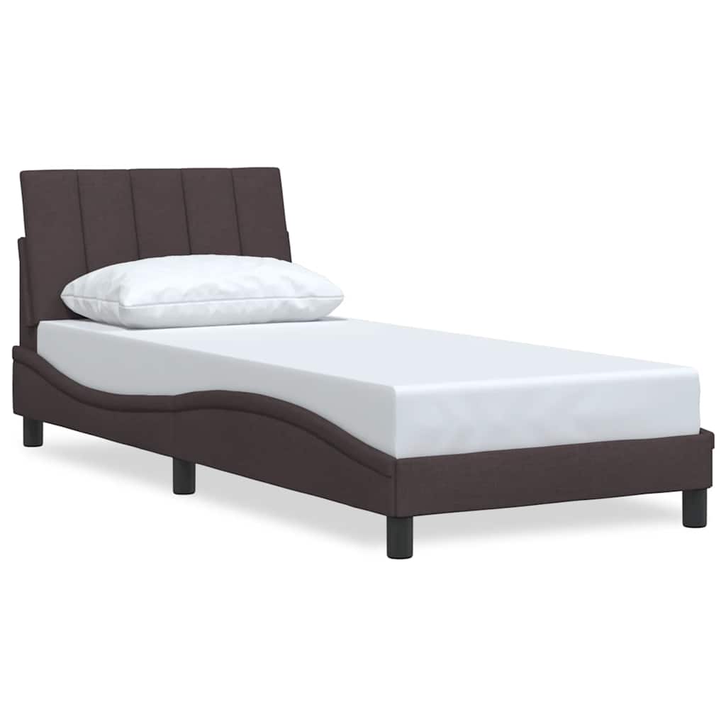 E-shop vidaXL Rám postele bez matraca Hanko tmavohnedá 90x200 cm látka