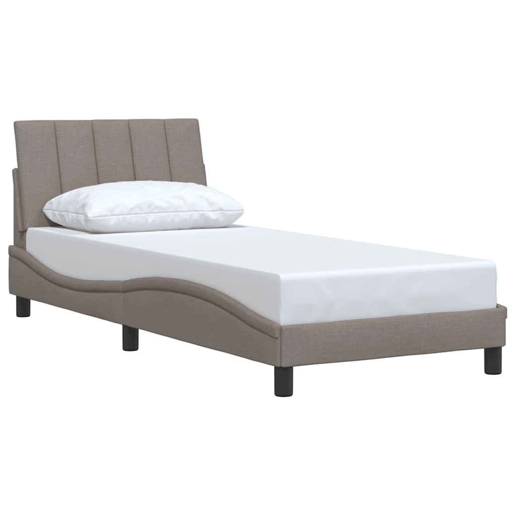 vidaXL Bedframe zonder matras "Hanko" 90x200 cm stof taupe, foto 2