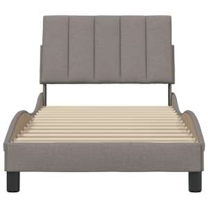 Rám postele bez matrací Hanko taupe 90x200 cm textil - obrázek 5