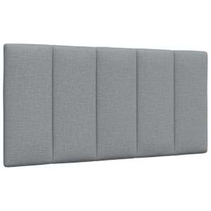 Rám postele bez matrace Hanko světle šedá 100 x 200 cm textil - obrázek 7
