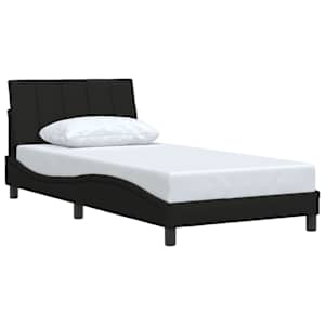 Rám postele bez matrace Hanko černý 100 x 200 cm textil - obrázek 3