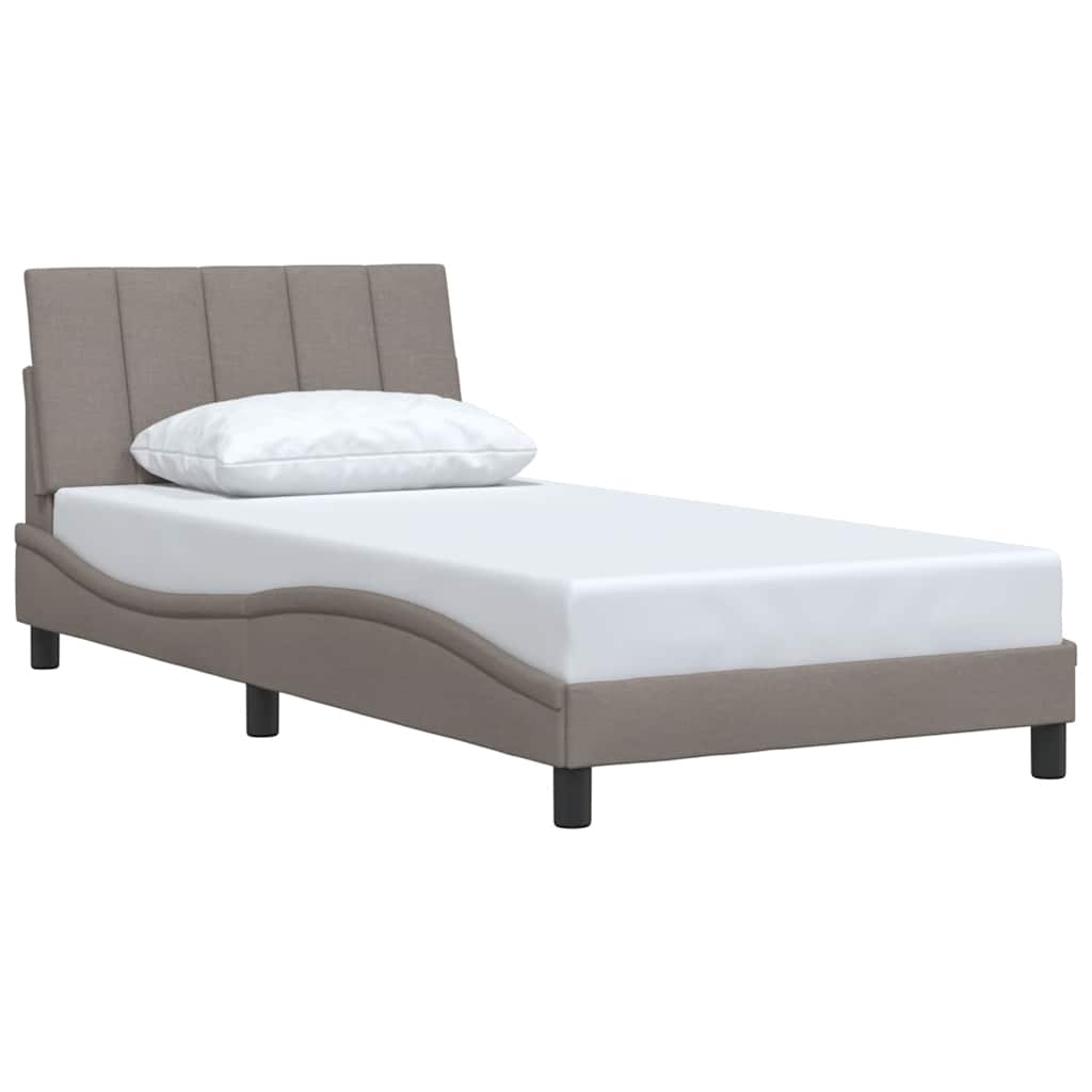 vidaXL Bedframe zonder matras "Hanko" 100x200 cm stof taupe, foto 2
